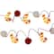 18ct. Warm White LED Pom Pom & Candy Cane String Lights on Red Wire by Ashland®